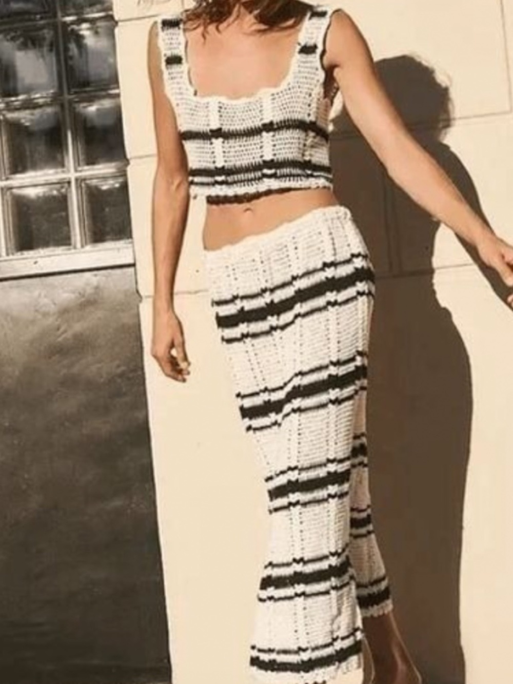 Free people donni crochet maxi skirt